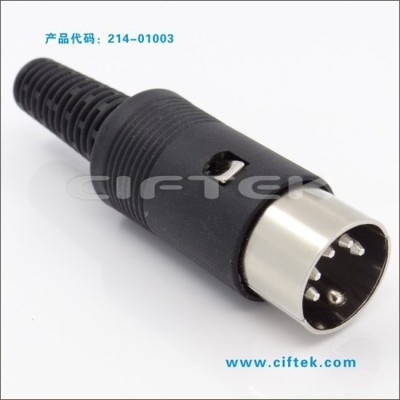 大DIN 5P组装式公头 工业连接器的高可靠性解决方案